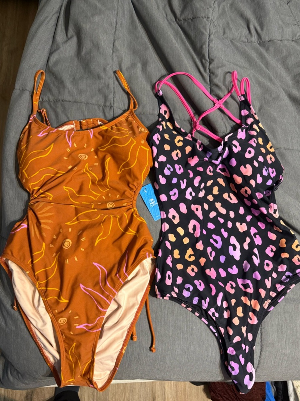 2 cupshe bathing suits - high waisted